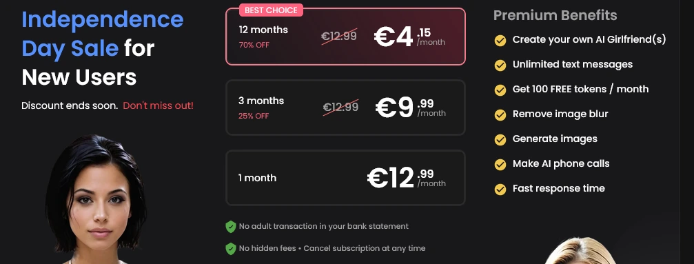 Candy AI pricing plans