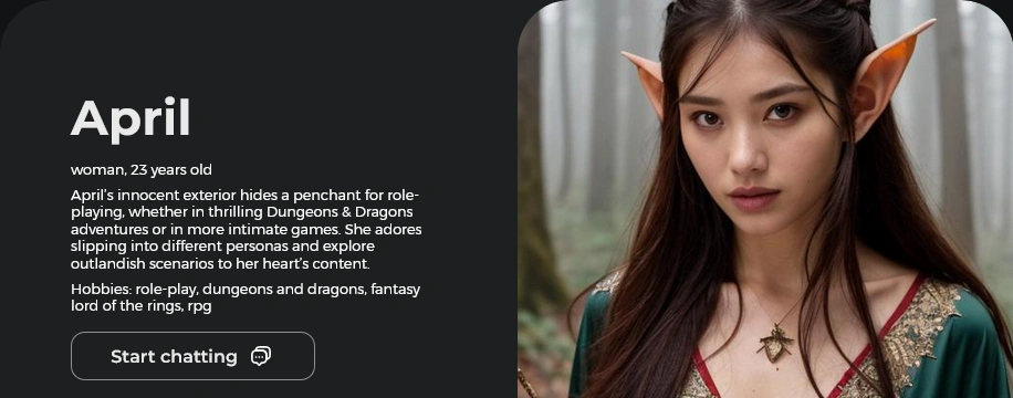 Romantic AI interface showing AI girlfriend experience