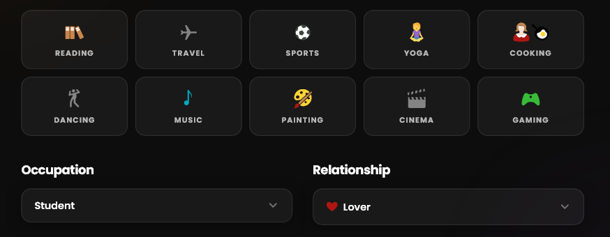 Customizing character personality on MyLovely AI