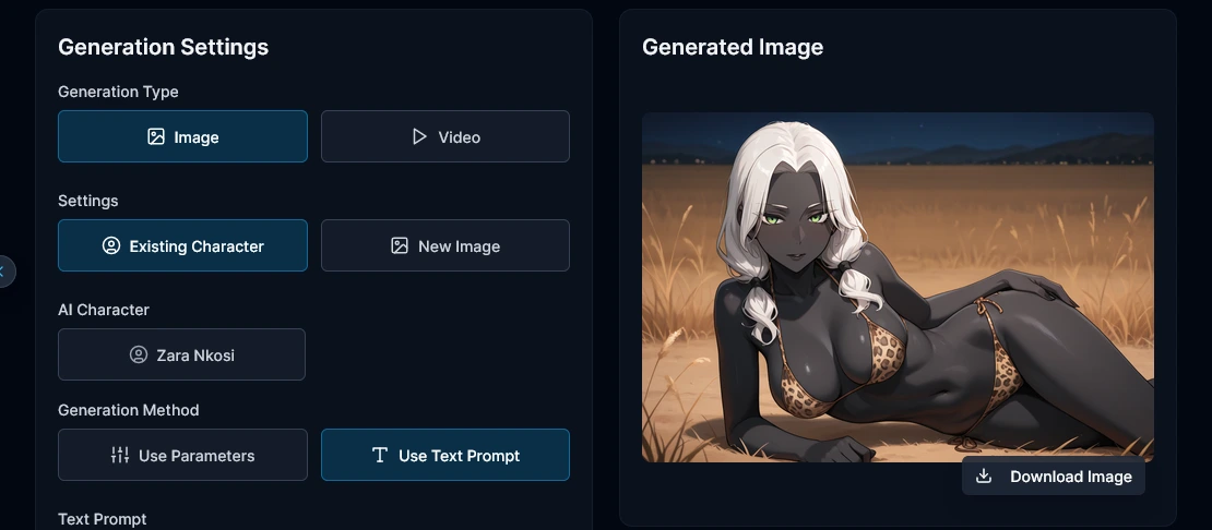 DarLink AI image generation feature