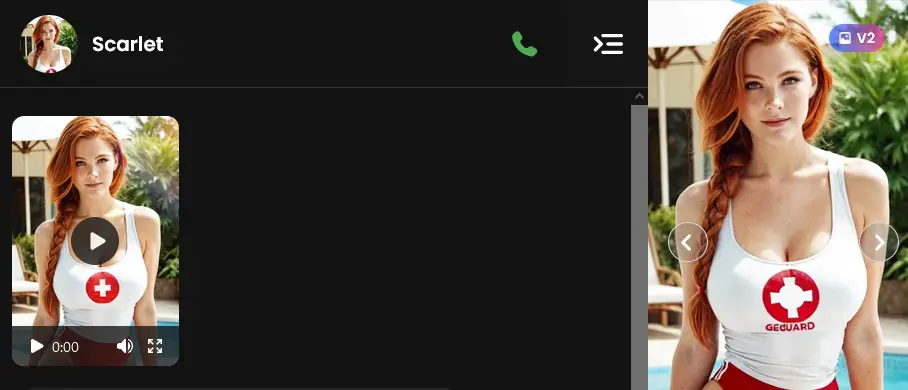 Candy AI's chat interface with an AI girlfriend