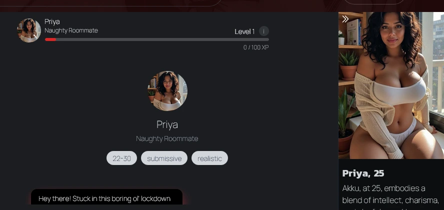 Operator AI conversation system in Luvr AI chat interface