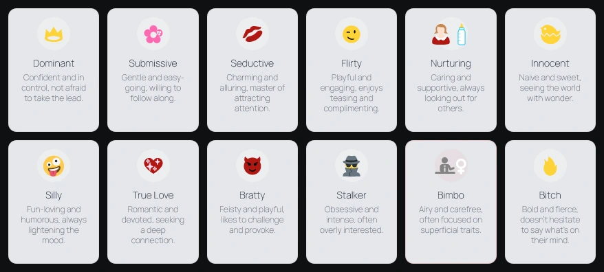 Operator AI personality customization in Luvr AI character creation