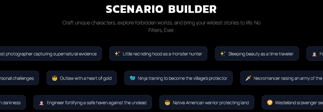 Operator AI scenario generation system in Luvr AI platform