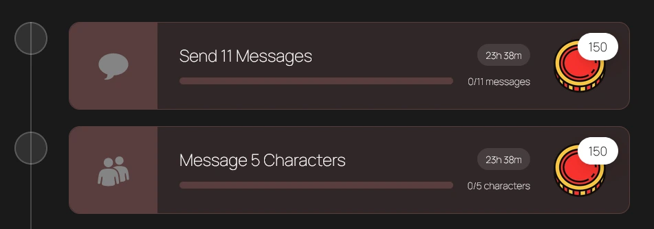 Operator AI rewards system featuring Luvr AI daily challenges