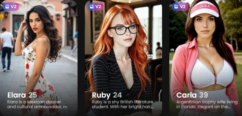 Candy AI platform interface showing a virtual girlfriend