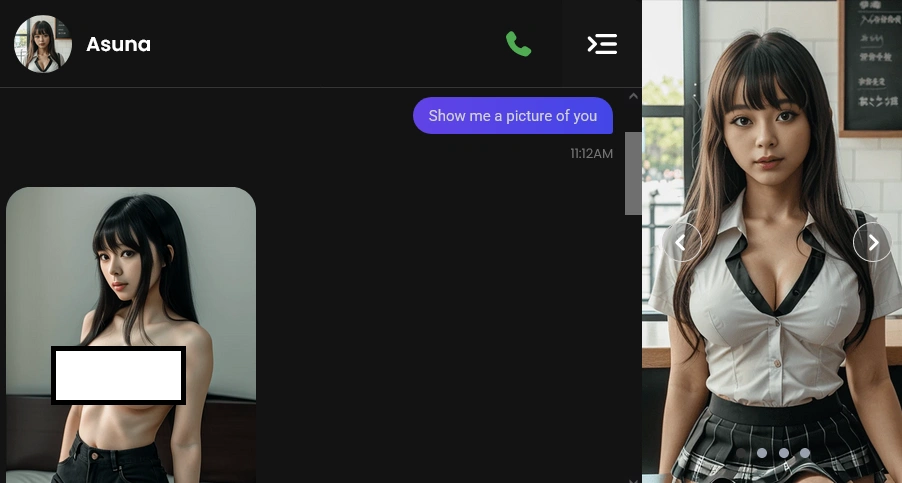 Candy AI NSFW content example (censored for review)