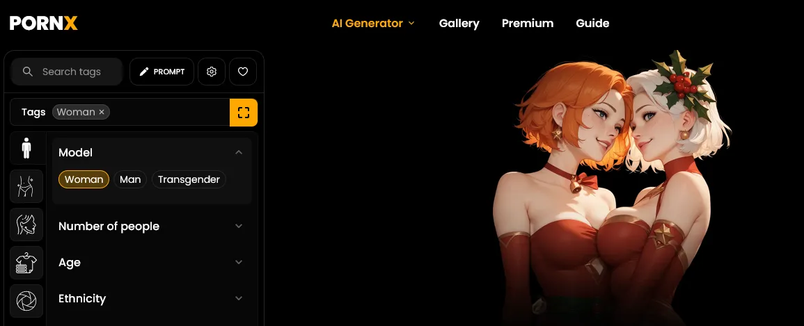 PornX AI image generator