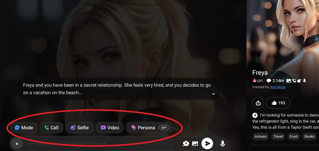 Flipped Chat interface