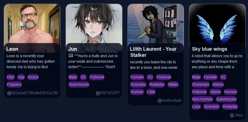 NSFWGPT AI interface