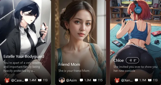 Three of Tipsy Chat's All-Time Faves role-playing characters.