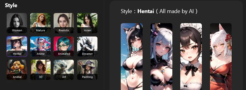 ChatUp AI makes it super easy to create high-quality AI Hentai art.