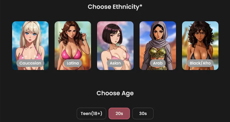 Candy AI's character generator can easily be converted into a Hentai art generator.
