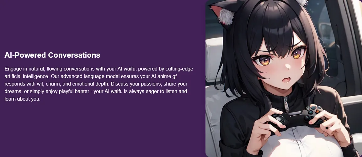 SweetWaifu is more about deep intimacy than instant NSFW gratification.