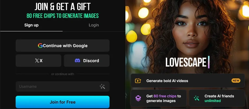 Operator AI technology featuring Lovescape AI homepage companion