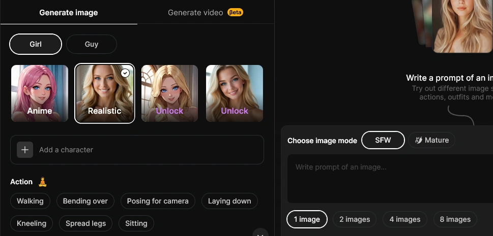 Operator AI media generation system in Lovescape AI platform