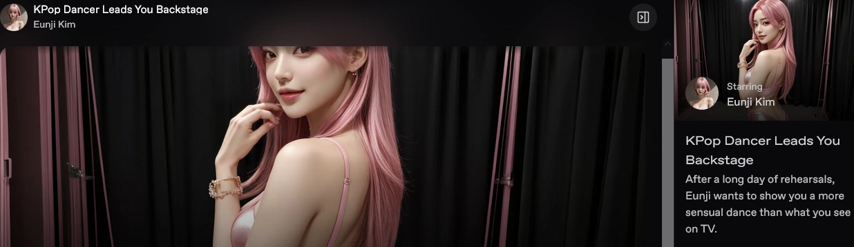 Operator AI storytelling system in Nectar AI character profiles