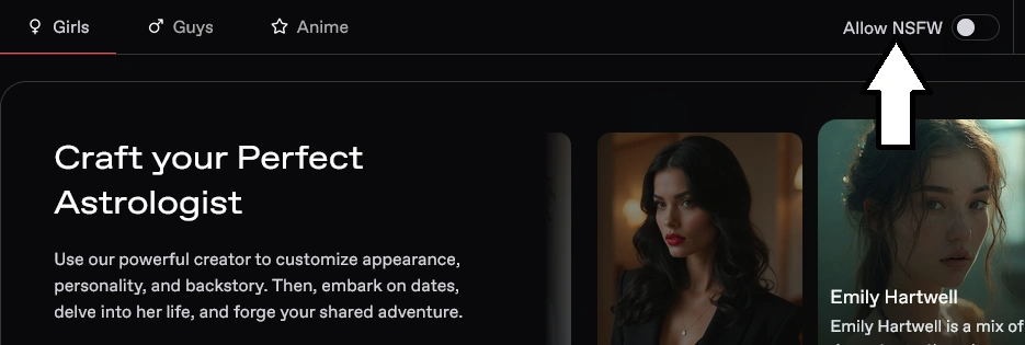 Operator AI content filtering system in Nectar AI platform