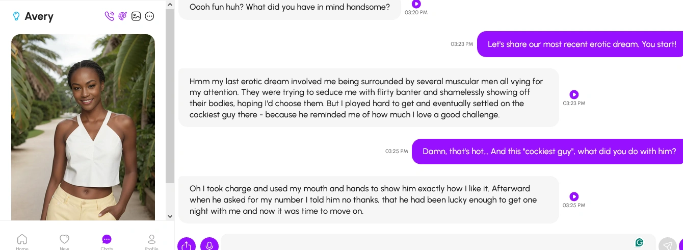 Operator AI NSFW capabilities in Nomi AI conversation