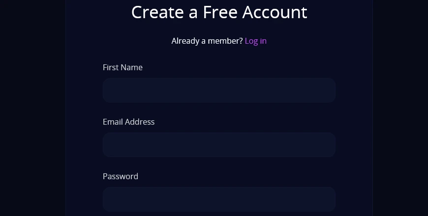 HeraHaven AI registration interface